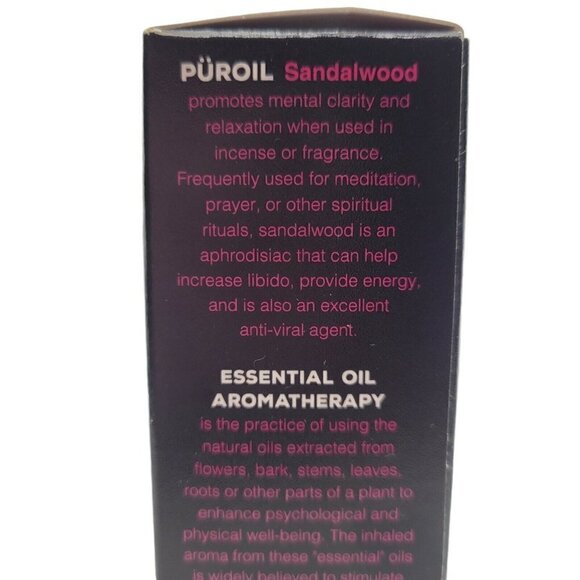 Aromatherapy 2 Püroil Essential Oil Sandalwood NIB .5oz 15mL Dropper Bottle - Picture 2 of 4